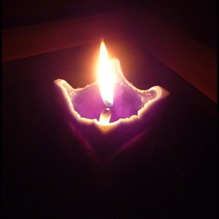 Flammenbild viereckige Kerzenkunst Kerzenbild 6 von Nordkerze